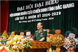 Thượng tướng Bế Xuân Trường dự, chỉ đạo Đại hội Hội Doanh nhân Cựu chiến binh tỉnh Bắc Giang